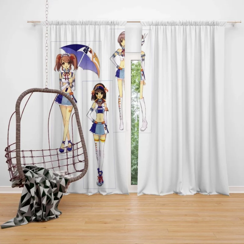 Mikuru Haruhi and Yuki Dynamic Trio Anime Curtain