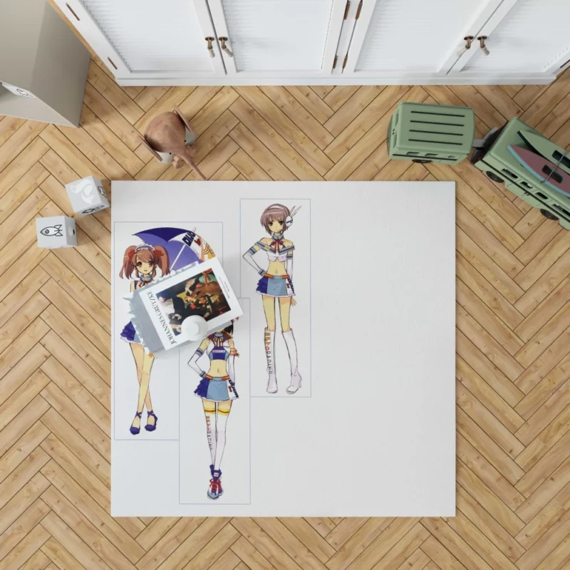 Mikuru Haruhi and Yuki Dynamic Trio Anime Rug