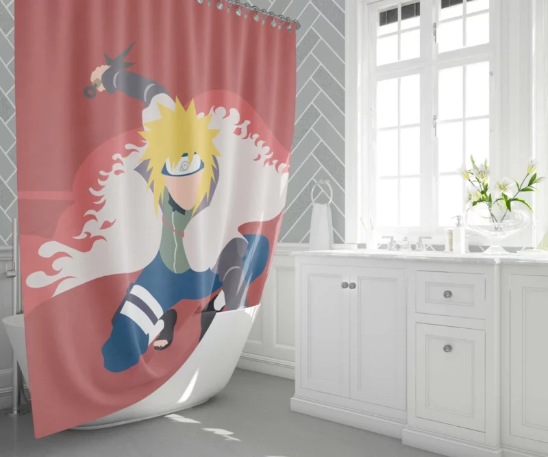 Minato Namikaze A Hero Remembered Anime Shower Curtain 1