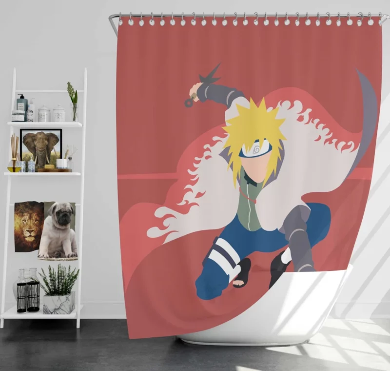 Minato Namikaze A Hero Remembered Anime Shower Curtain