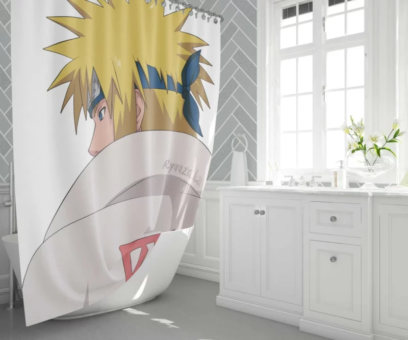 Minato Namikaze Guiding Light of Naruto Anime Shower Curtain 1