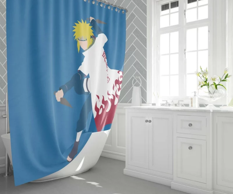 Minato Namikaze Hokage of Hidden Leaf Anime Shower Curtain 1