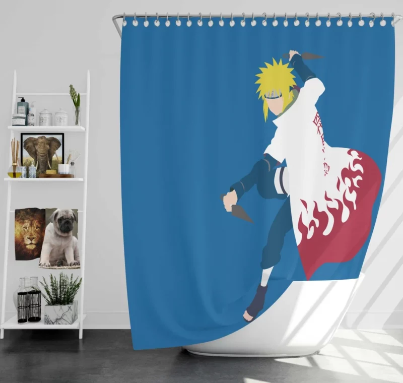 Minato Namikaze Hokage of Hidden Leaf Anime Shower Curtain