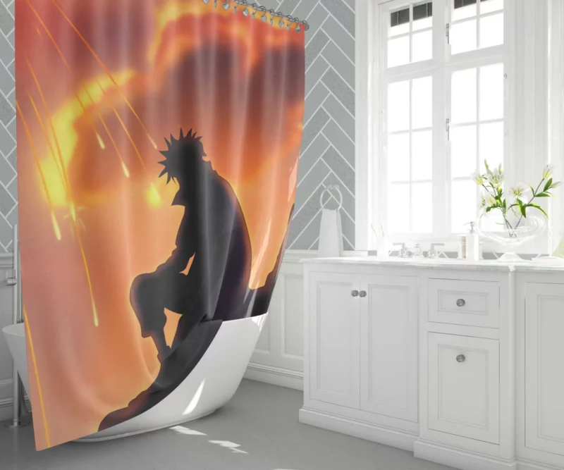 Minato Namikaze Impact on Naruto Anime Shower Curtain 1