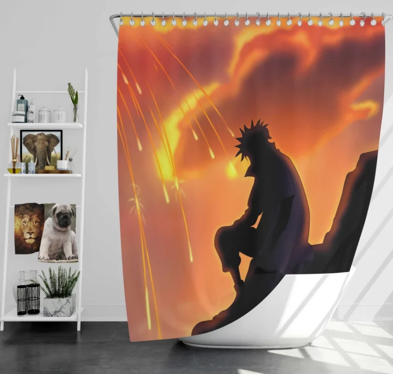 Minato Namikaze Impact on Naruto Anime Shower Curtain