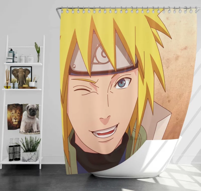 Minato Namikaze Legacy in Naruto Anime Shower Curtain