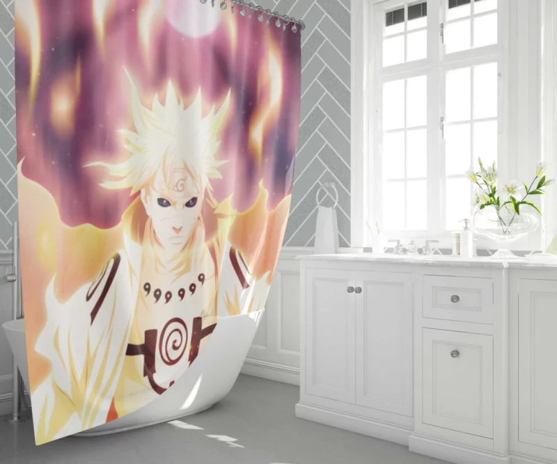 Minato Namikaze Master of Sealing Jutsu Anime Shower Curtain 1