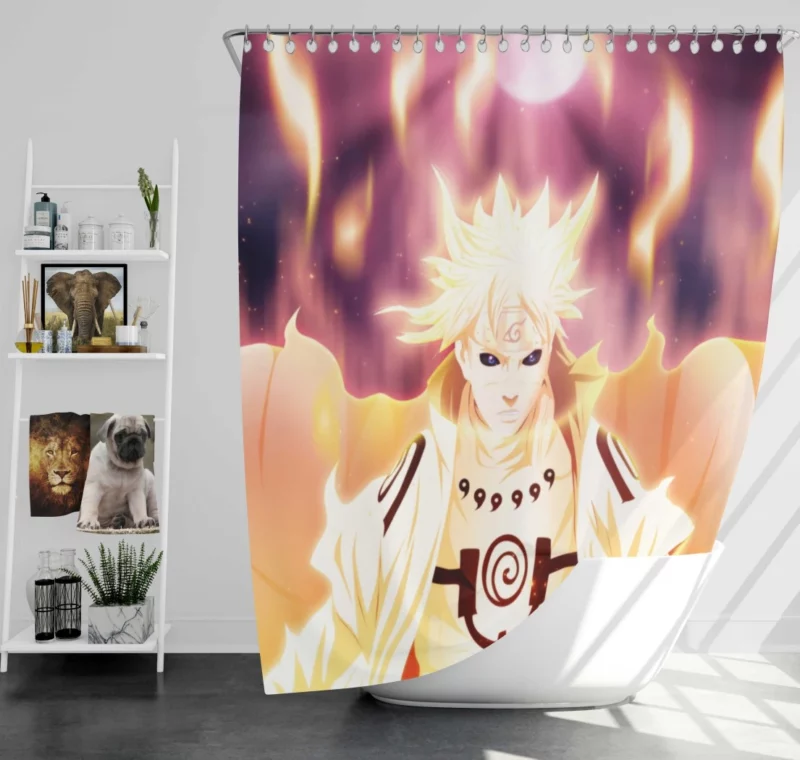 Minato Namikaze Master of Sealing Jutsu Anime Shower Curtain