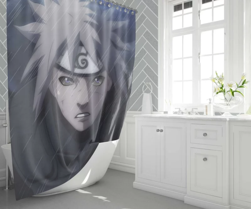 Minato Namikaze Naruto Yellow Flash Anime Shower Curtain 1