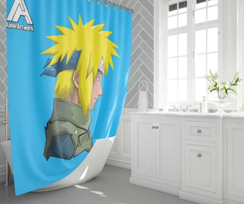 Minato Namikaze Shaping Naruto Destiny Anime Shower Curtain 1