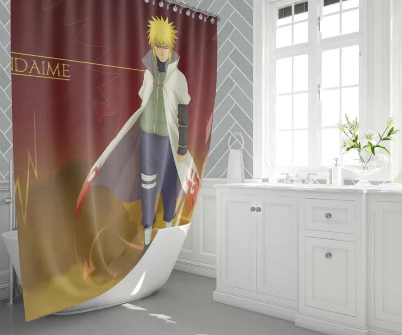 Minato Namikaze The Fourth Hokage Anime Shower Curtain 1