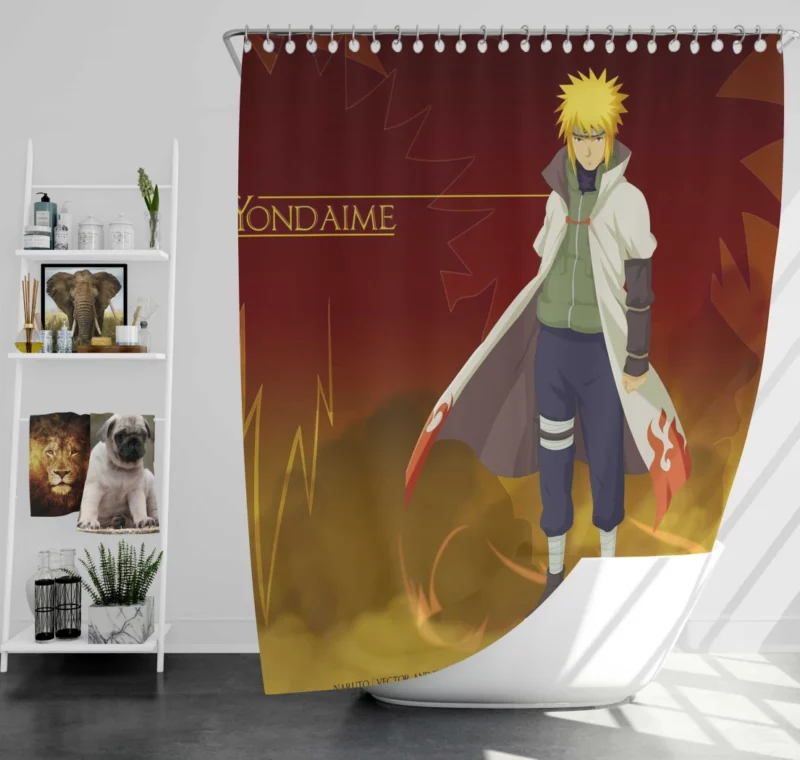 Minato Namikaze The Fourth Hokage Anime Shower Curtain