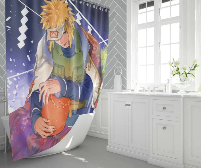 Minato and Kushina A Naruto Legacy Anime Shower Curtain 1