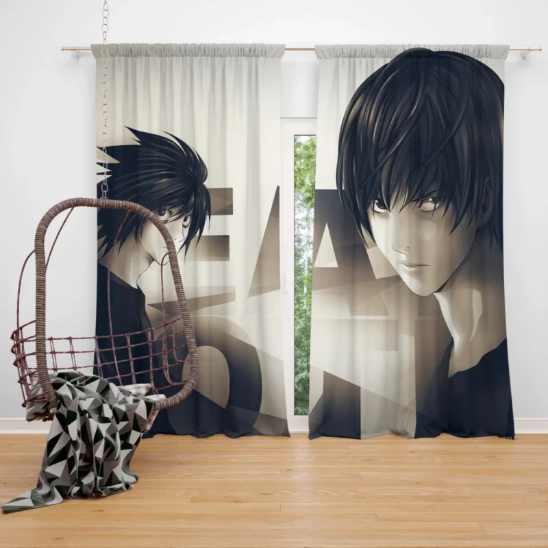 Mind Games Light vs L Anime Curtain