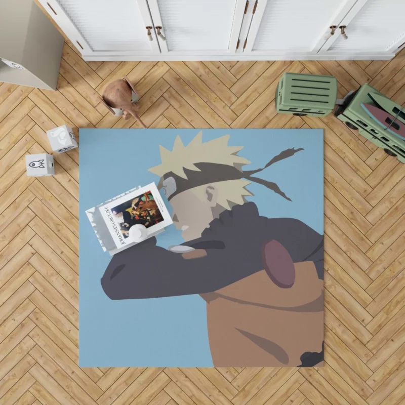 Minimalist Essence of Naruto Anime Rug