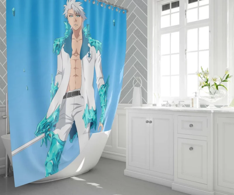 Momo Hinamori and Toushiro Hitsugaya Bleach Bonds Anime Shower Curtain 1