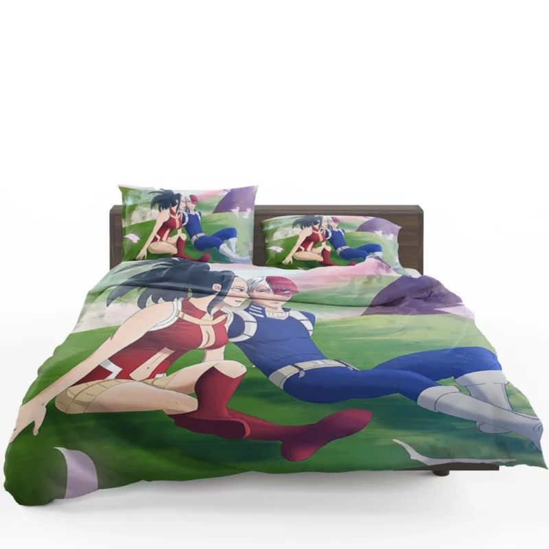 Momo and Shoto Heroic Pair Anime Bedding Set