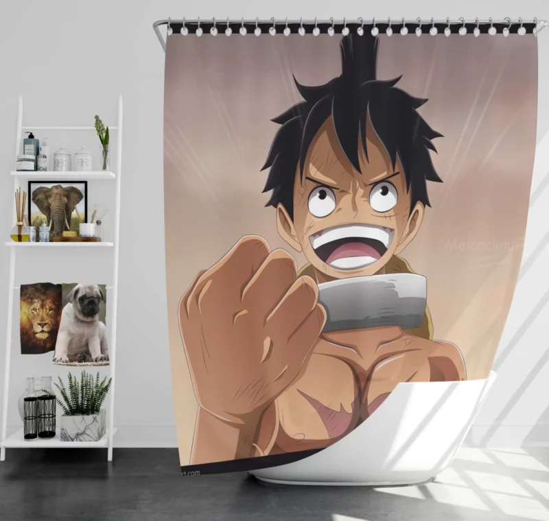 Monkey D. Luffy Anime Voyage Shower Curtain