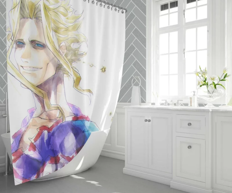 My Hero Academia All Might Path Anime Shower Curtain 1