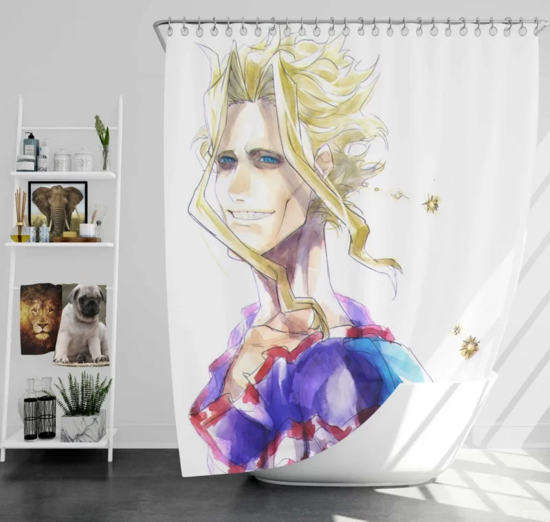 My Hero Academia All Might Path Anime Shower Curtain