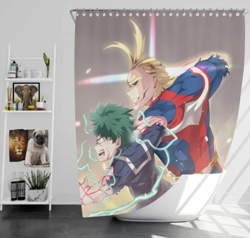 My Hero Academia Icon All Might Anime Shower Curtain