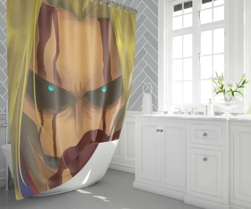 My Hero Academia Iconic Hero All Might Anime Shower Curtain 1