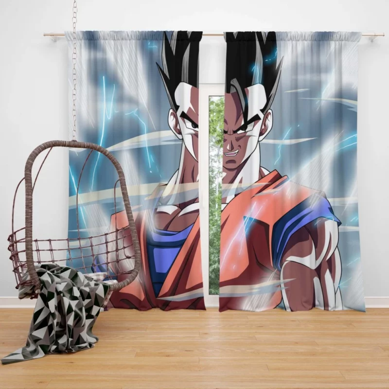 Mystic Gohan Unleashed Power Anime Curtain