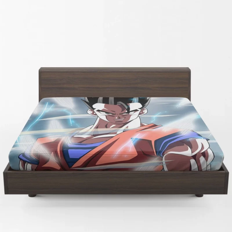 Mystic Gohan Unleashed Power Anime Fitted Sheet 1