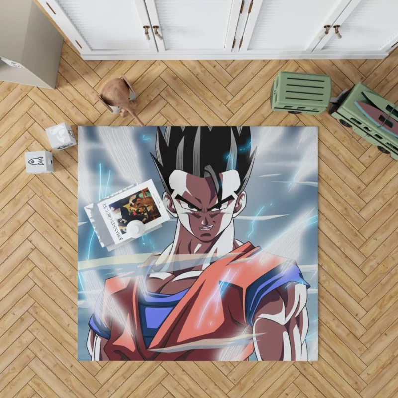 Mystic Gohan Unleashed Power Anime Rug