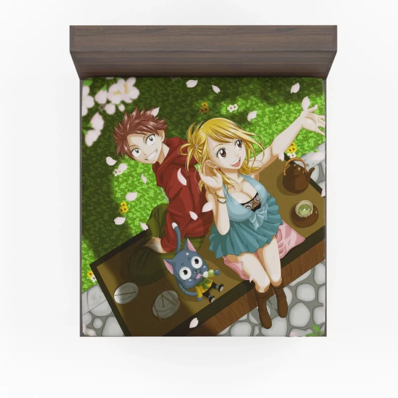 NaLu Blossoming Connection Anime Fitted Sheet