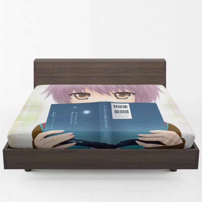 Nagato Yuki Enigmatic Presence Anime Fitted Sheet 1