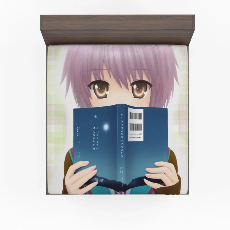 Nagato Yuki Enigmatic Presence Anime Fitted Sheet