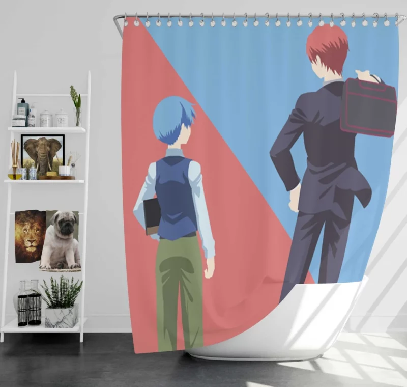 Nagisa and Karma Assassination Bond Anime Shower Curtain