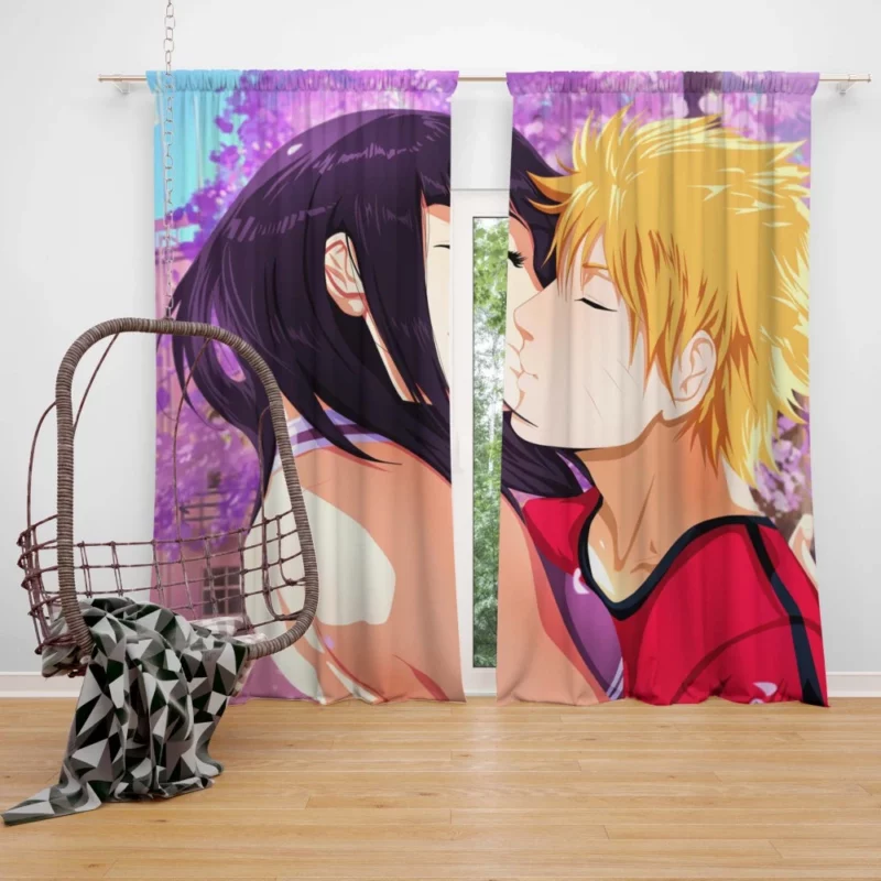 NaruHina Naruto and Hinata Union Anime Curtain