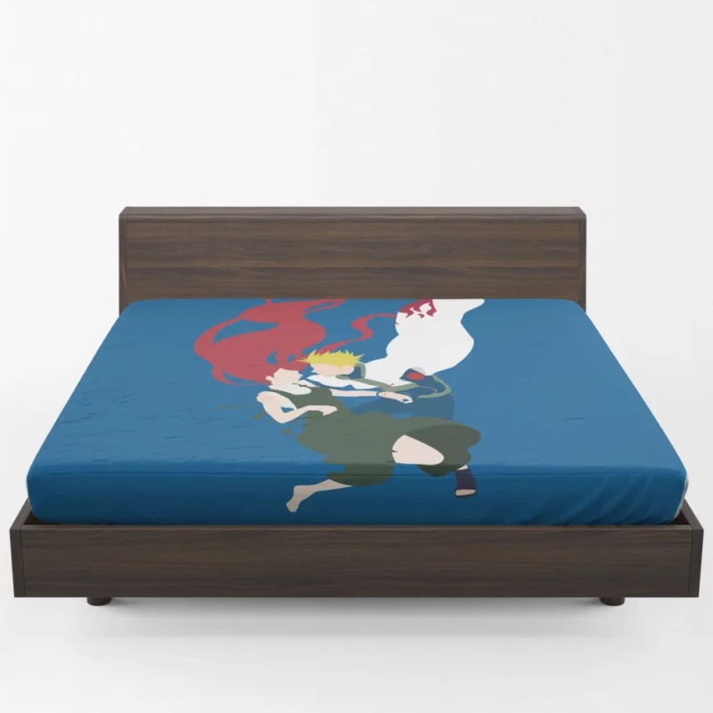 Naruto Childhood Minato Kushina Anime Fitted Sheet 1