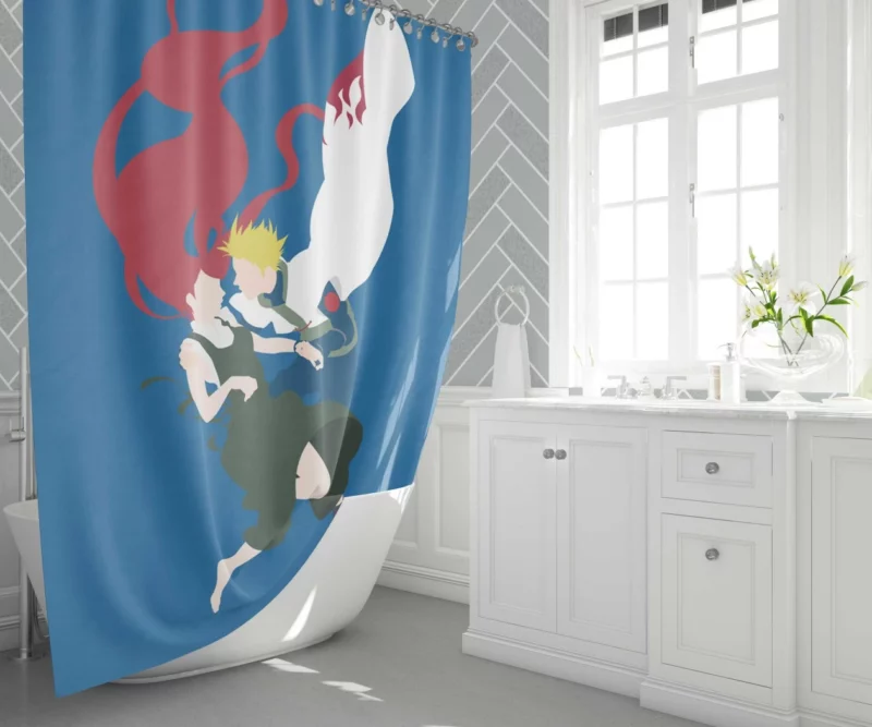 Naruto Childhood Minato Kushina Anime Shower Curtain 1