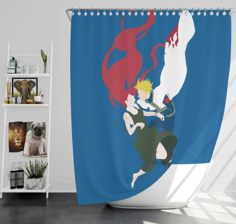 Naruto Childhood Minato Kushina Anime Shower Curtain