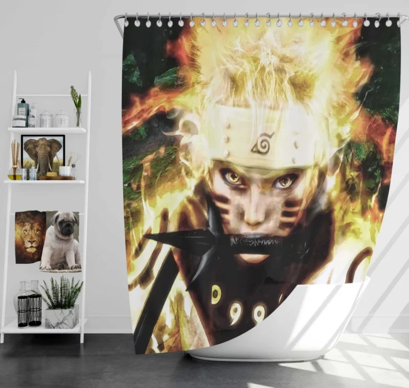 Naruto Enduring Spirit Anime Shower Curtain