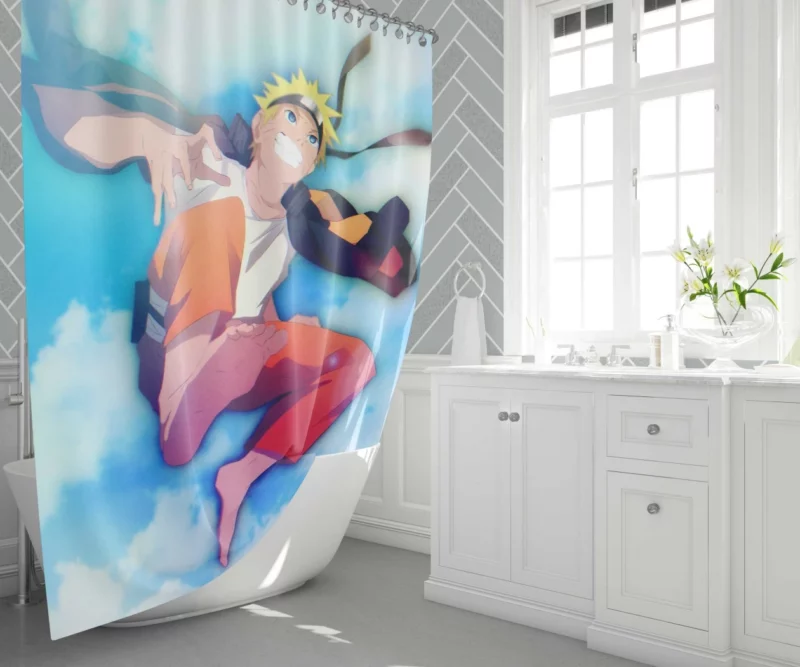 Naruto Heroic Exploits Anime Shower Curtain 1