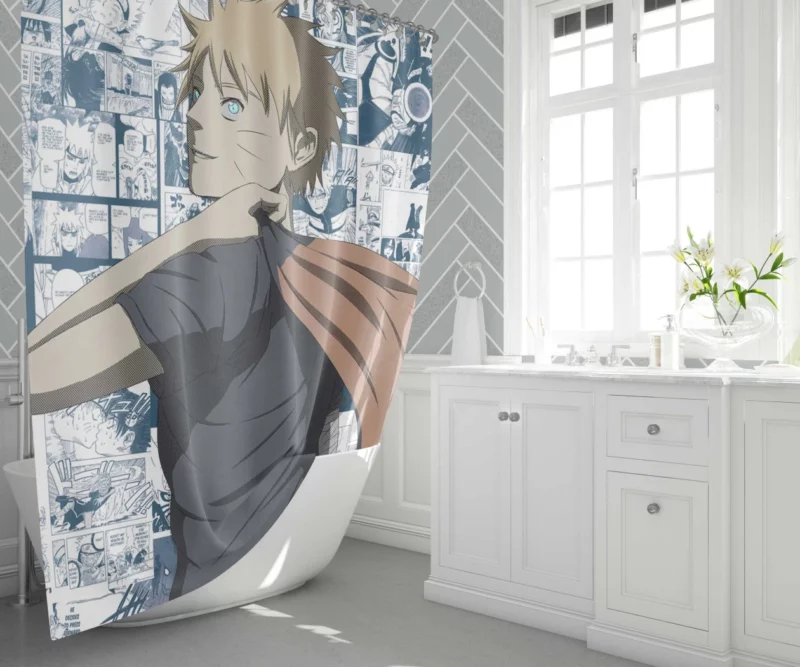 Naruto Heroic Saga Anime Shower Curtain 1