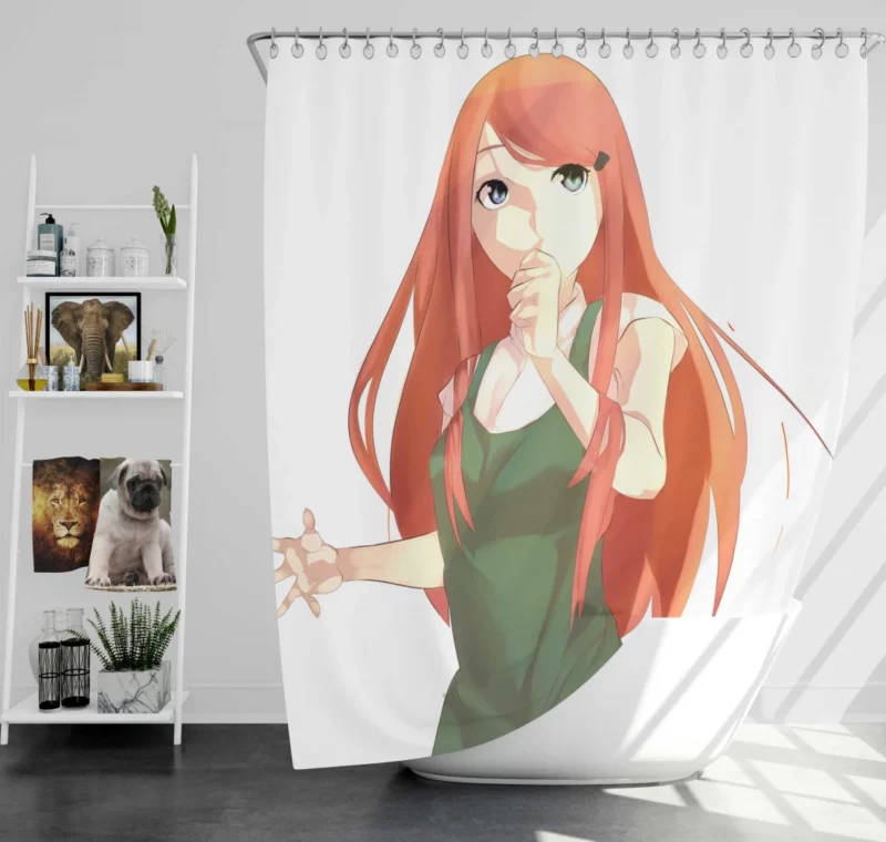 Naruto Mother Kushina Uzumaki Anime Shower Curtain