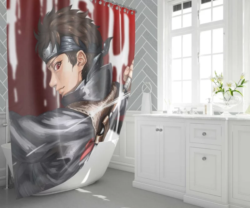 Naruto Mysterious Shisui Uchiha Anime Shower Curtain 1