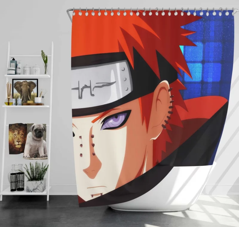 Naruto Pain Yahiko Saga Anime Shower Curtain