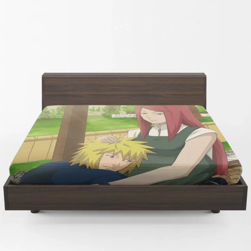 Naruto Parents Minato and Kushina Anime Fitted Sheet 1