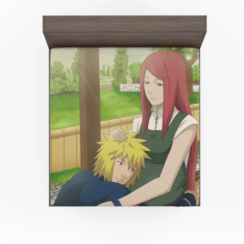 Naruto Parents Minato and Kushina Anime Fitted Sheet