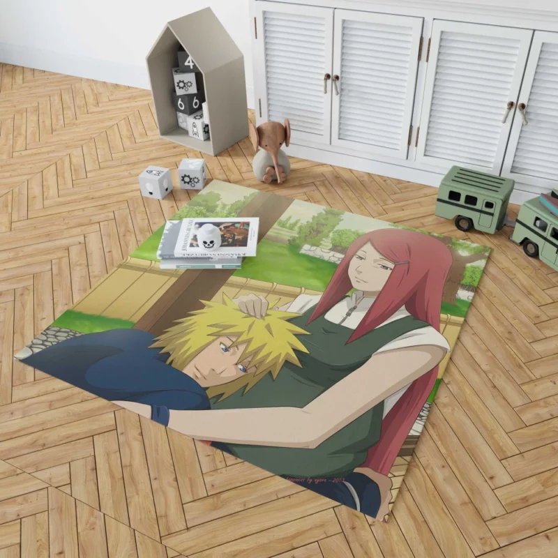 Naruto Parents Minato and Kushina Anime Rug 1