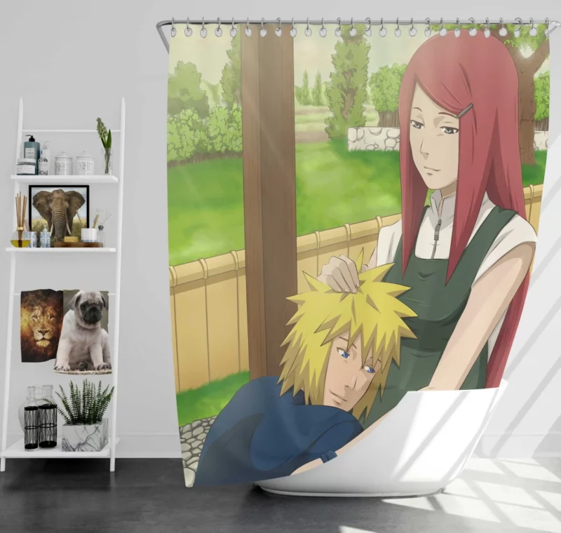 Naruto Parents Minato and Kushina Anime Shower Curtain