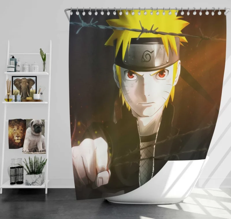 Naruto Perseverance Anime Shower Curtain