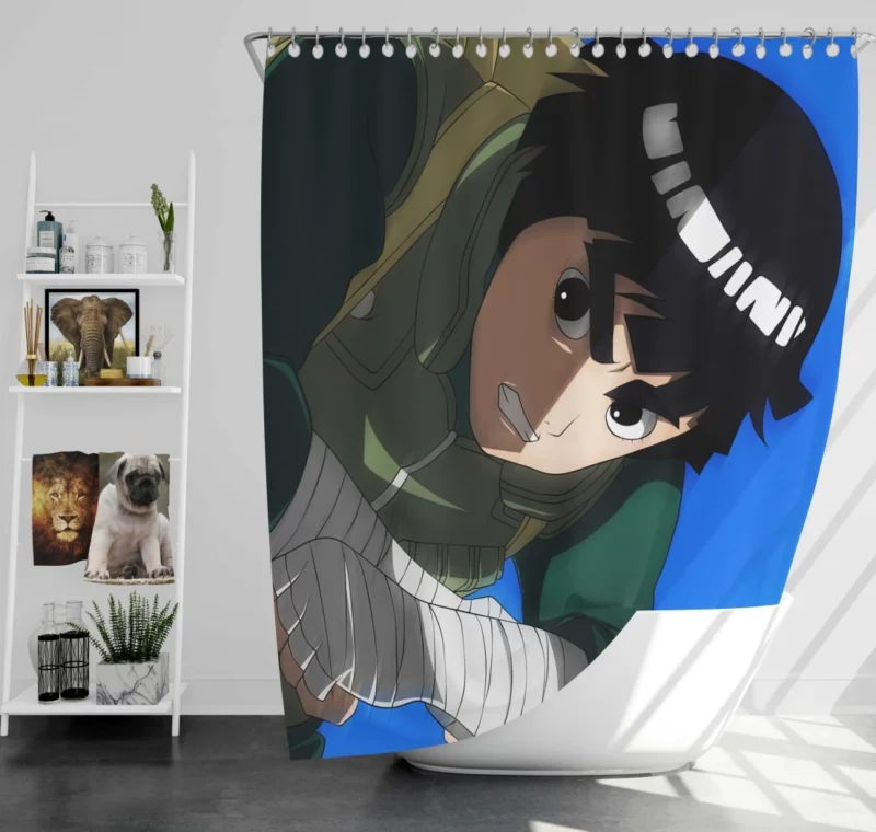Naruto Rock Lee Gates Unleashed Anime Shower Curtain