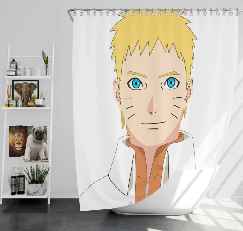 Naruto Smiling Determination Anime Shower Curtain